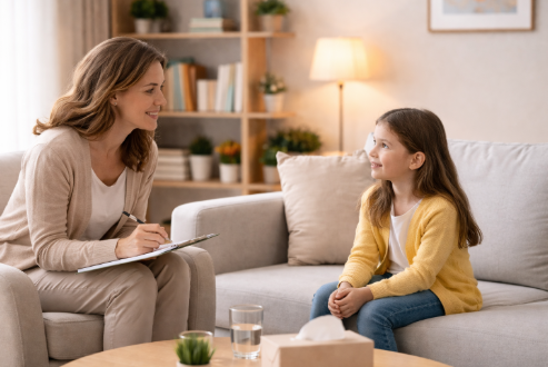 Psychotherapy sessions showing therapeutic process and emotional support