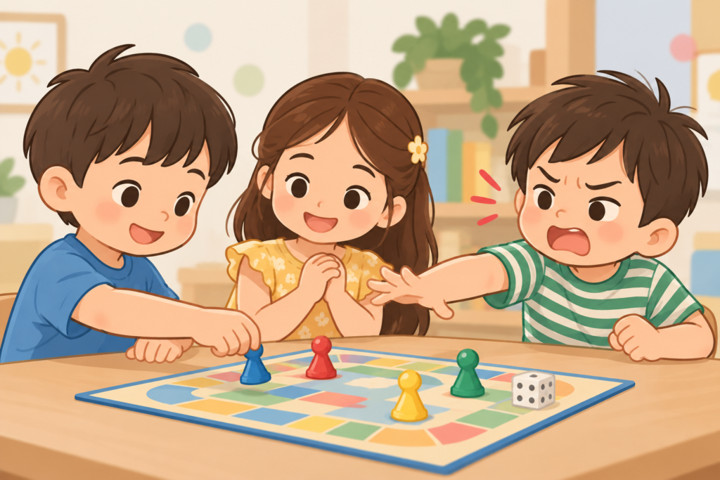Turn-taking in children during a board game